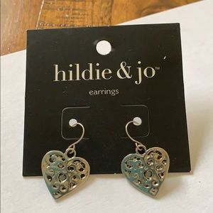 hildie & jo Jewelry - 3/$10 NWT silver black heart earrings hildie & jo Jewelry - 3/$10 NWT silver black heart earrings